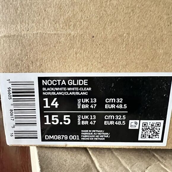 Size 14 - Nike NOCTA x Glide Black White Clear Drake OVO Dm0879-001 main image 9